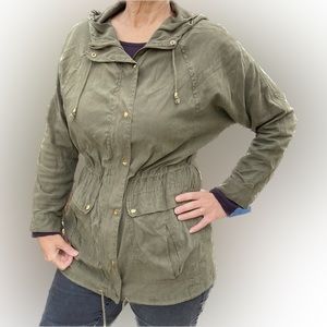 Forever 21 Slouch Jacket Anorak Green